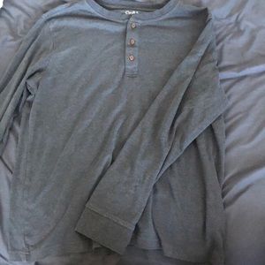 Long sleeve dark blue tee